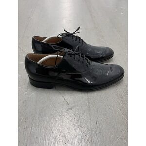 Charles Tyrwhitt Mens Black Patent Leather Lace-up Oxford Dress Shoes Size 10 D